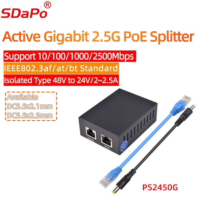 PS2450G 24V2-2.5A 60W cs&uacute;cs Gigabit Ethernet PoE eloszt&oacute;