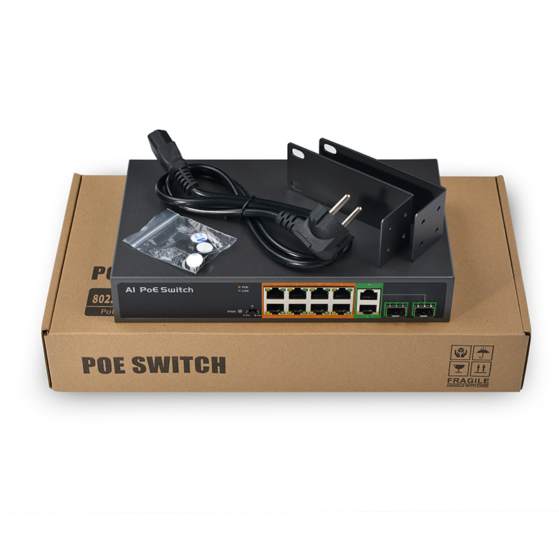 PSE1008GS-AI PSE0822FGCD-AI 8 पोर्ट PoE नेटवर्क स्विच