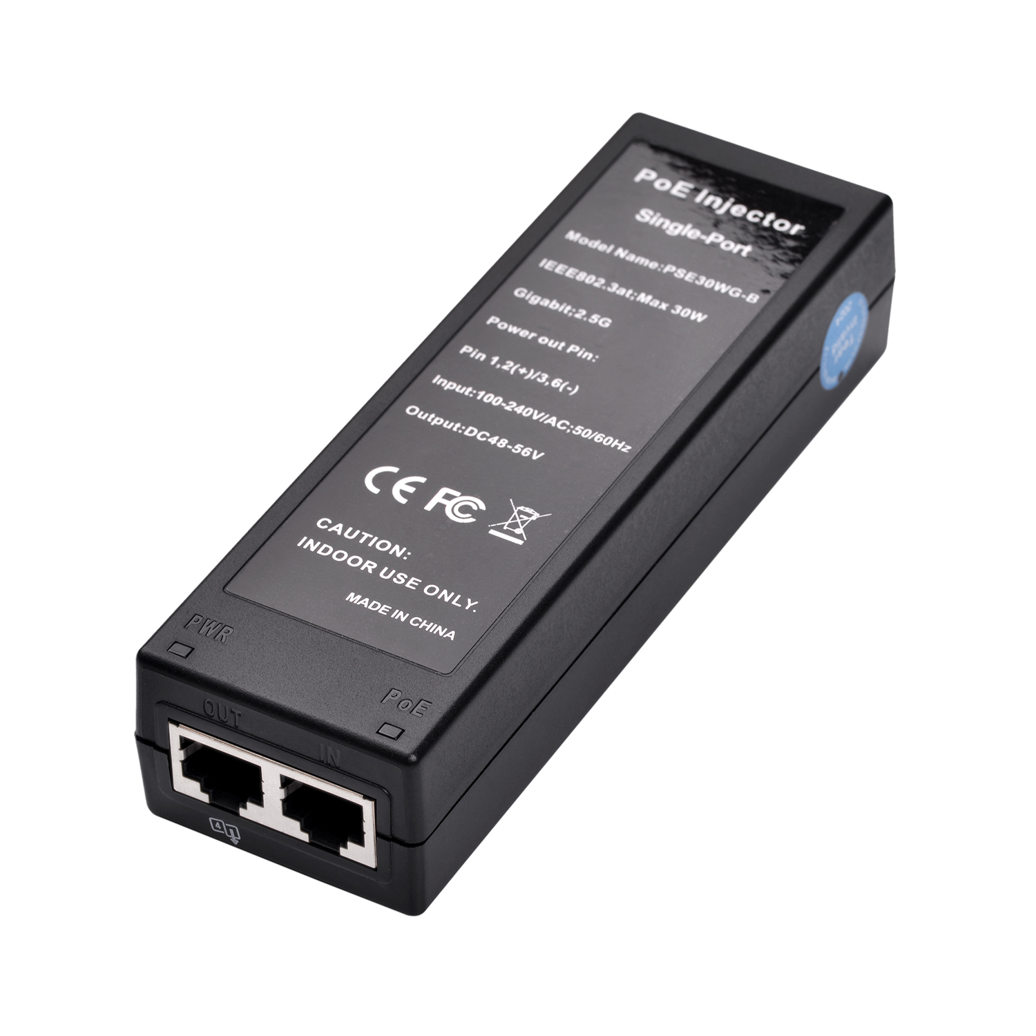 Gigabitowe iniektory PoE PSE30WG-B o mocy 30 W