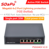 PSE604EX V2.0 / PSE0420FD-E 4 منافذ PoE للشبكة